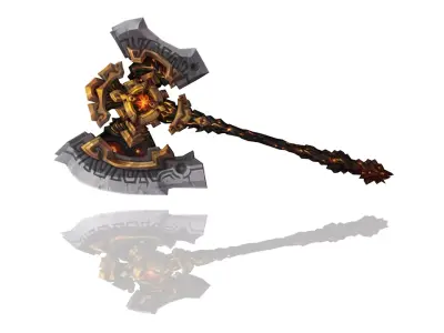 Titan Axe Low-poly 3D model