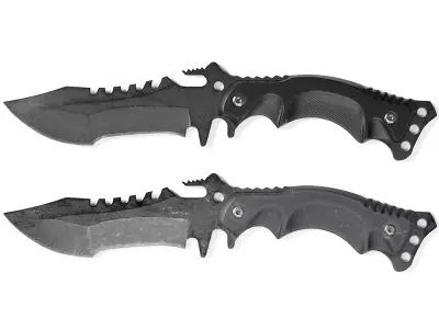 Combat Knife Low-poly 3D model 28