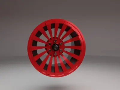 Wheel Low-poly 3D model
