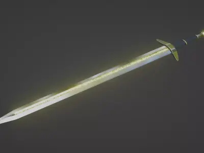 Fantasy Sword Model Free low-poly 3D model