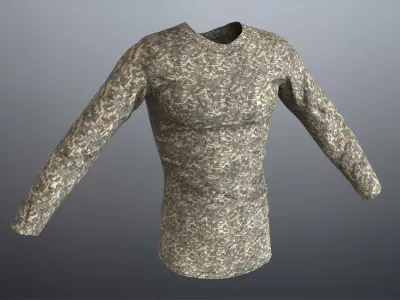 Military Shirt - Digital Camo Low-poly 3D model