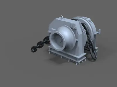 Dummy winch 3D print model