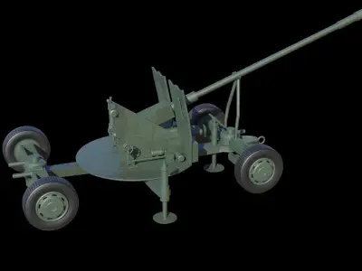 Anti Aircraft Gun Low-poly 3D model
