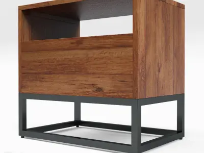 Logan Industrial Nighstand by West Elm 3D model