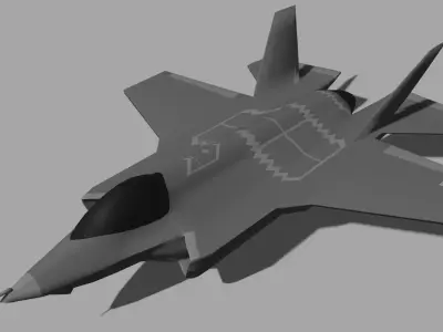F35 Fighter Jet Low-poly 3D model