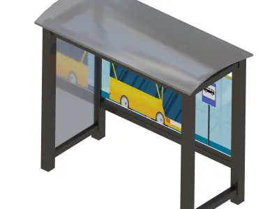 Full package of low-poly road signs Low-poly 3D model