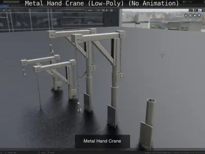 Metal Hand Crane collection 3D Model Pack
