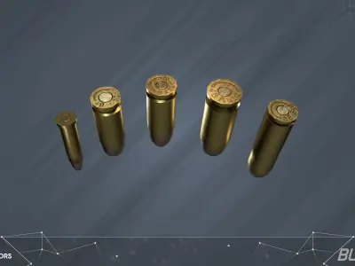 Game ready - Bullets pack Low-poly 3D model