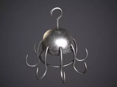 Meat Hook Low-poly 3D model buy