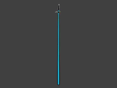 Lance-1 black and blue Low-poly 3D model