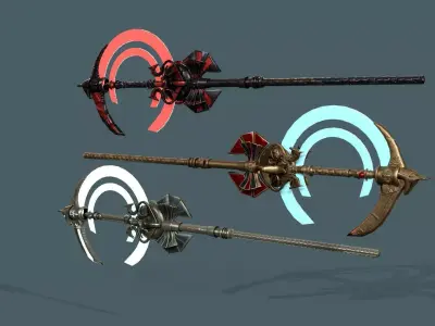 Scepter of Anubis Low-poly 3D model