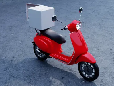 Vespa Delivery 3D model