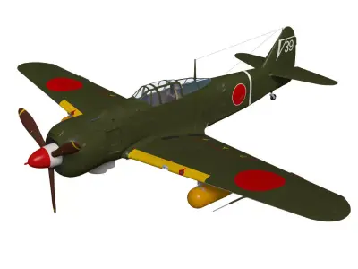 Kawasaki Ki100 Late 3D model