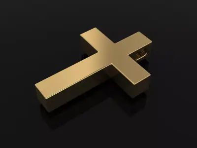 BOXED CROSS ANTIQUE RUSTIC STYLE RELIGIOUS FASHION PENDANT 3D print model