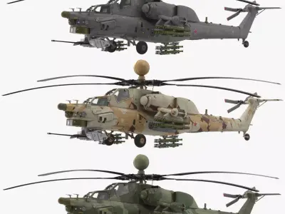 Mi-28N Collection 3D Model Pack