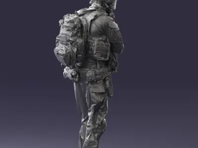 000167 Special Forces Soldier 0722 3dp 3D print model