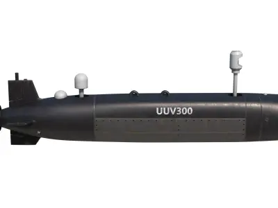Chinese Navy UUV-300CB Unmanned Underwater Vehicle UUV 3D model