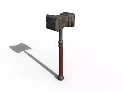 Sledgehammer Low-poly 3D model