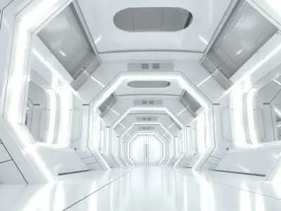  Sci-Fi Futuristic Corridor Modular  purchase