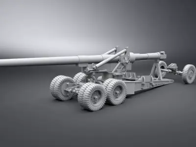 155mm Long Tom Scale Model 3D print model