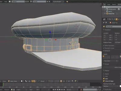 Soviet Military Hat Free low-poly 3D model