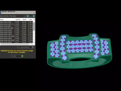   Gents Diamond Ring 3dm stl etails 3D Model Collection 3D model
