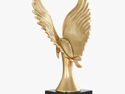 Figurine Gold Eagle Wing 3D model
