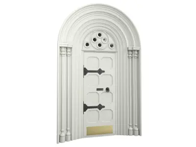 Entrance classic door 124 3D model