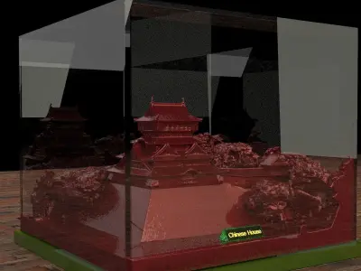 Chinese ancient house 3D model shop