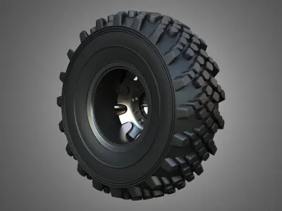 Ural Truck - Wheel and Tire 3D model