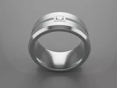 Mens Wedding Band 3D model
