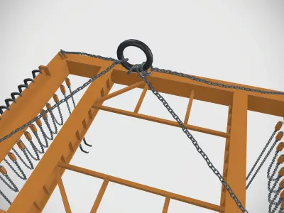 Overhead crane 3D model 2