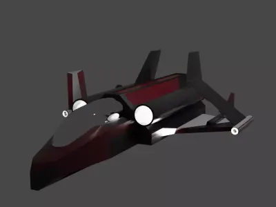 Starship fighter jet 3D model