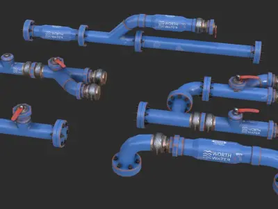 Modular Pipes - Industrial Collection 3D Model Pack