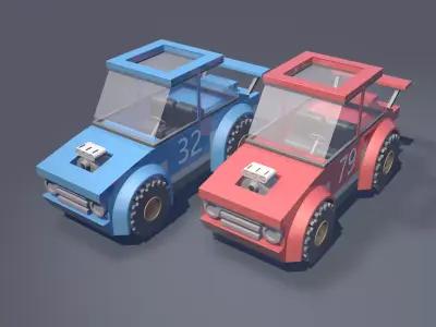 Cartoon off-road vehicle Free 3D model