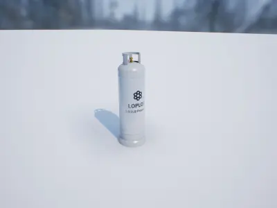 Propane Tank 103LB PBR Free low-poly 3D model