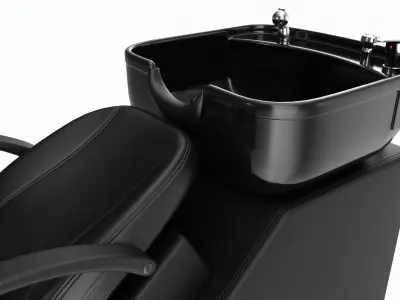 Hairdresser Sink Washing Station with Chair 3D model