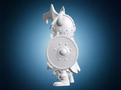Viking Warrior Miniature 3D print model