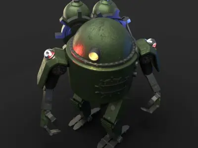 Robot steampunk style 3D model