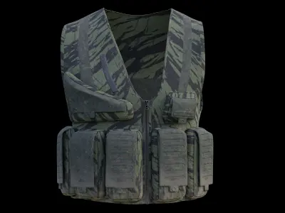 Combat Vest Tactical 3D Model Low-poly 3D model