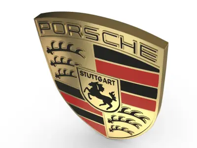 Porsche Logo 3D model by 3dlogoman