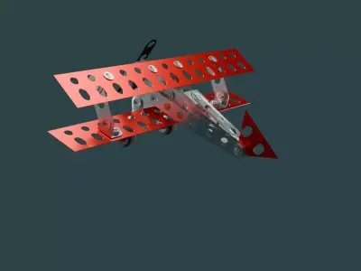 Biplane assembly kit 3D model