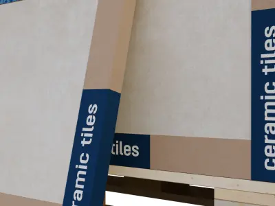 Pallet With tile packages 3D model