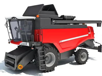Combine Harvester 3D model 18