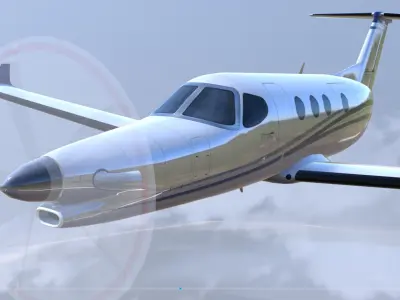 Cessna Textron Denali Low-poly 3D model