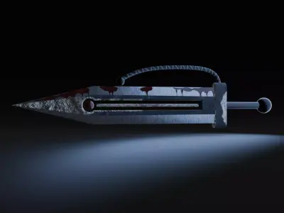 Bloodsteel Injector Blade Low-poly 3D model