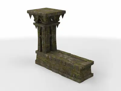 set architecture pillar 03  3D model