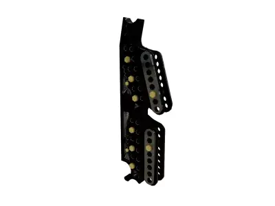 HCD Billet Four Link Brackets  Low-poly 3D model