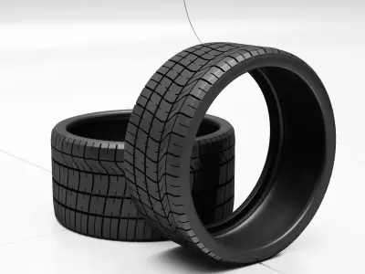 No Logo Tyres 3D model