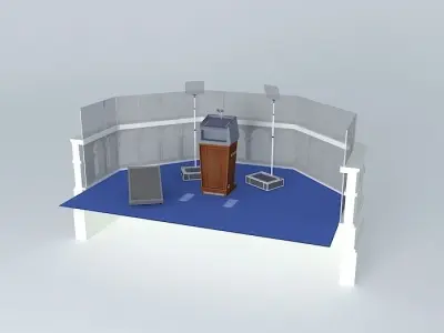 Presidential inauguration podium. Free 3D model